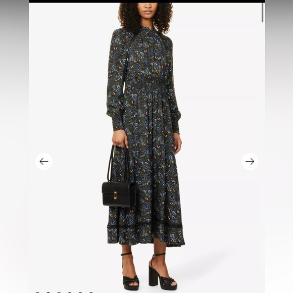 Rare ME+EM Paisley-print lace-insert woven maxi dress - Picture 2 of 12